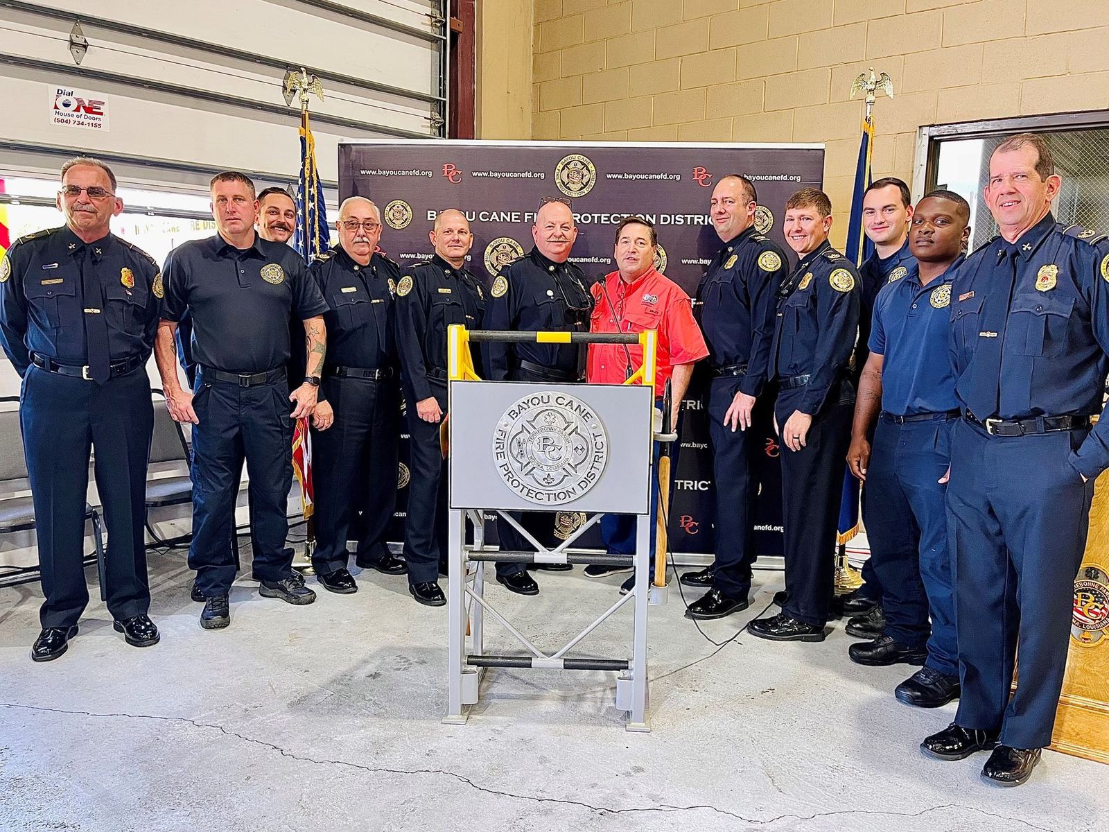Billy Nungesser with Louisiana law enforcement