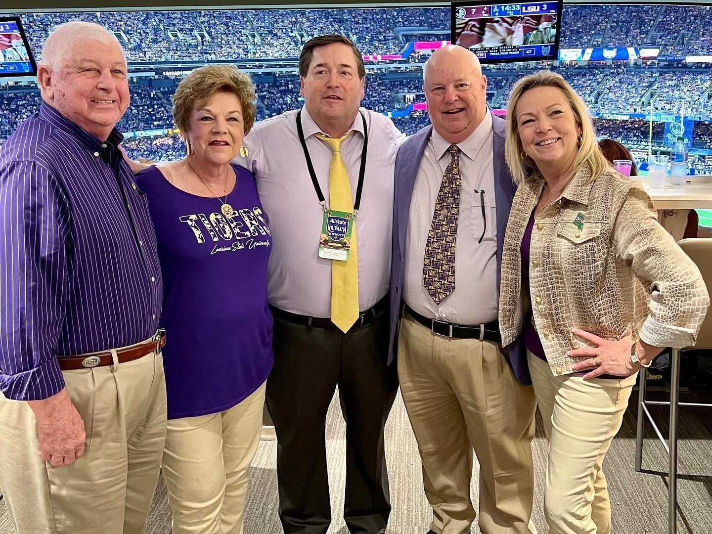 Billy Nungesser at a Louisiana stadium event